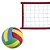 Kit Rede de Vôlei com Bola Evo Sports 9 metros Vermelho - Imagem 3