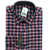 Camisa de flanela xadrez bordo manga longa de algodão - Imagem 4