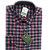 Camisa de flanela xadrez bordo manga longa de algodão - Imagem 3