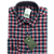 Camisa de flanela xadrez bordo manga longa de algodão - Imagem 1