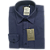 Camisa de flanela azul marinho manga longa de algodão - Imagem 3