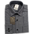 Camisa de flanela cinza escura manga longa de algodão - Imagem 1