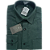 Camisa de flanela verde mar manga longa de algodão - Imagem 1