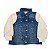 Jaqueta Jeans Feminina com Manga Pelo e Pérolas Alakazoo 67979 - Imagem 2