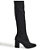 Bota Feminina Over The Knee Suede Preto Via Marte 024-001-01 - Preto - Imagem 2