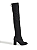 Bota Feminina Over The Knee Suede Preto Via Marte 024-001-01 - Preto - Imagem 4
