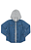 Jaqueta Jeans Infantil Menino com Capuz Malha 20489 Alakazoo - Imagem 1