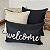 Kit Linho e Preto Bordada Losango e Welcome - Imagem 1