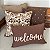 Kit Grécia Marrom e Cáqui e Bordada Welcome - Imagem 1