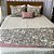 Porta Travesseiro Dupla Face Cotone Flores Cinza e Rosa Blush - Imagem 3