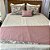 Porta Travesseiro Dupla Face Cotone Flores Cinza e Rosa Blush - Imagem 4