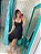 Vestido Mullet De Lurex Preto Feminino Curto Moda Instagram - Imagem 1