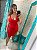 Vestido Feminina Curto De Alcinha Canelado Moda Vermelho - Imagem 1