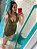 Vestido Feminino Curto Alça Com Brilho Lurex Dourado - Imagem 4