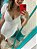 Vestido Curto De Lurex Branco Com Leve Tons Prata Forrado Pr - Imagem 6