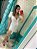 Vestido Curto De Lurex Branco Com Leve Tons Prata Forrado Pr - Imagem 5