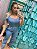 Macacao jeans com manguinha princesa pantalona - Imagem 1