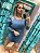 Vestido curto jeans de manga princesa longa moda blogueira - Imagem 7