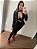 Conjunto de jaqueta comprida chic com botoes dourados - Imagem 1