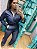 conjunto lindo jeans fake com detalhe aberto na perna - Imagem 1