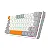 TECLADO MECÂNICO GAMER REDRAGON AKALI RGB SWITCH BROWN ABNT2 LAYOUT 60% BRANCO CINZA E LARANJA - Imagem 7