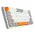 TECLADO MECÂNICO GAMER REDRAGON AKALI RGB SWITCH BROWN ABNT2 LAYOUT 60% BRANCO CINZA E LARANJA - Imagem 8