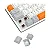 TECLADO MECÂNICO GAMER REDRAGON AKALI RGB SWITCH BROWN ABNT2 LAYOUT 60% BRANCO CINZA E LARANJA - Imagem 5