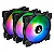 KIT 3 COOLER FANS RISE MODE X ARGB 120MM PRETO - Imagem 1