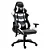 CADEIRA GAMER DN3 RECLINÁVEL EM COURO SINTÉTICO PRETO COM BRANCO - Imagem 1