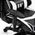 CADEIRA GAMER DN3 RECLINÁVEL EM COURO SINTÉTICO PRETO COM BRANCO - Imagem 5