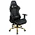 CADEIRA GAMER MYMAX MX7 RECLINÁVEL EM COURO SINTÉTICO PRETO COM DOURADO - Imagem 1
