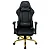 CADEIRA GAMER MYMAX MX7 RECLINÁVEL EM COURO SINTÉTICO PRETO COM DOURADO - Imagem 2