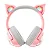HEADSET GAMER KNUP HATHOR FN634 SEM FIO BLUETOOTH RECARREGÁVEL ROSA COM LED RAINBOW - Imagem 3