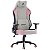 CADEIRA GAMER SUPERFRAME ATLAS RECLINÁVEL 3D TECIDO CINZA E ROSA - Imagem 1