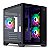 GABINETE GAMER MANCER CV100 PURPLE EDITION MID-TOWER LATERAL DE VIDRO PRETO - Imagem 1