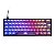 TECLADO GAMER MAGNÉTICO MANCER AMETHYST 60% PRETO COM ROXO COM FIO LED ARGB - Imagem 1