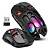 MOUSE GAMER KNUP ANÚBIS KP-MU027 6400DPI SEM FIO BLUETOOTH RECARREGÁVEL PRETO LED RAINBOW - Imagem 1