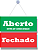 Placa Aberto Fechado Cordao e ventosa Pronta para uso Verde Vermelho - Imagem 1