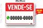 Placa Vende-se Pvc 1mm 40x30cm Fone Personalizado 4 furos - Imagem 1