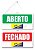 Placa Aberto E Fechado Personalizada Com Cordão E Ventosa Pvc - Imagem 1