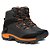 Bota Coturno Adventure Cano Alto Trilha Trekking Semi Impermeável ZarbShoes Shelga Preto Laranja - Imagem 2