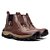 Botina Masculina Couro Legítimo Trabalho Fazendeiro ZarbShoes Marrom - Imagem 4