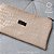 Nécessaire Clutch Croco Rosé Personalizada com plaquinha gravada a laser - Imagem 2