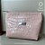 Nécessaire Trapézio Croco Rosé Personalizada com plaquinha gravada a laser - Imagem 1