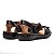 Sandália Feminina Com Velcro De Couro Legítimo Comfort - 10322 Preta - Imagem 3