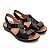 Sandália Feminina Com Velcro De Couro Legítimo Comfort - 10322 Preta - Imagem 4