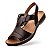 Sandália Feminina De Couro Legítimo Comfort Hortência - 10355 Café - Imagem 4