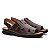 Sandália Masculina De Couro Legítimo Comfort Tira Com Ajuste - 44010 Café - Imagem 1