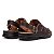 Sandália Masculina De Couro Legítimo Comfort Tira Com Ajuste - 44010 Café - Imagem 3