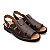 Sandália Masculina De Couro Legítimo Comfort Tira Com Ajuste - 44010 Café - Imagem 4